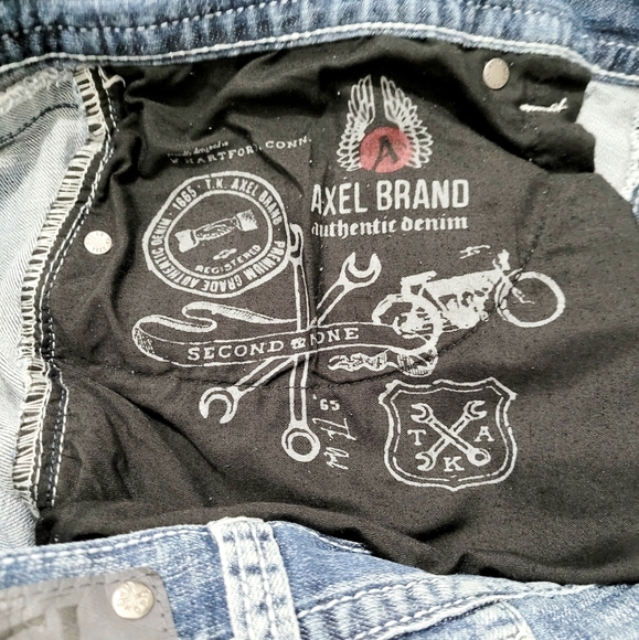 T.K. Axel Men's Vintage Bootcut Thick Stitch Jeans W38 L32 Style "Weston" - Picture 8 of 11